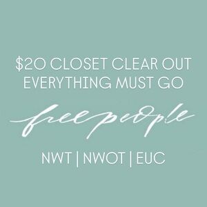 Free People closet Clear Out